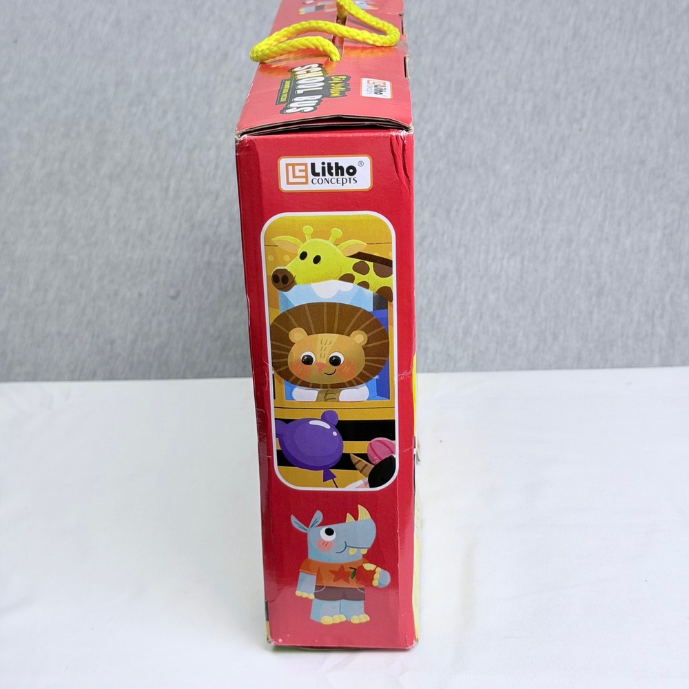 Litho Concepts Big Yellow School Bus Jumbo Floor Puzzle 24 Pieces 4 Feet Long - Picture 5 of 6